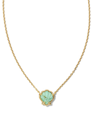 Brynne Gold Shell Short Pendant Necklace