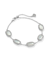 Load image into Gallery viewer, Grayson Silver Ridge Frame Link Bracelet in Ivory Mother-of-Pearl