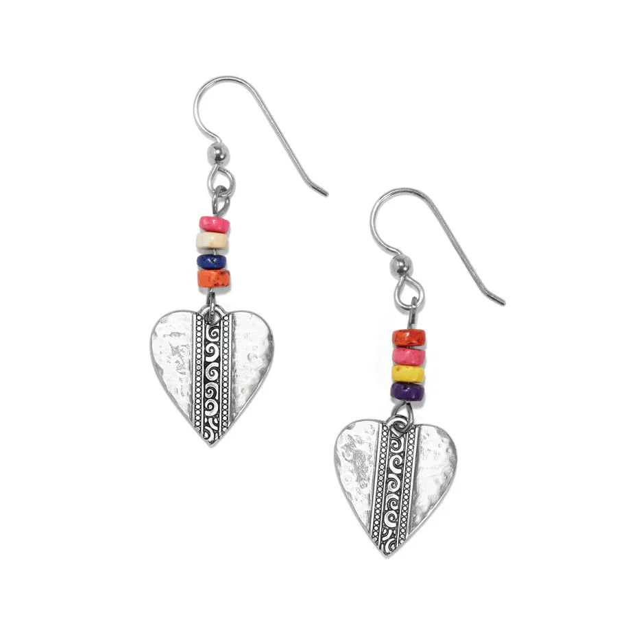 Mingle Medley Beaded Heart French Wire Earrings