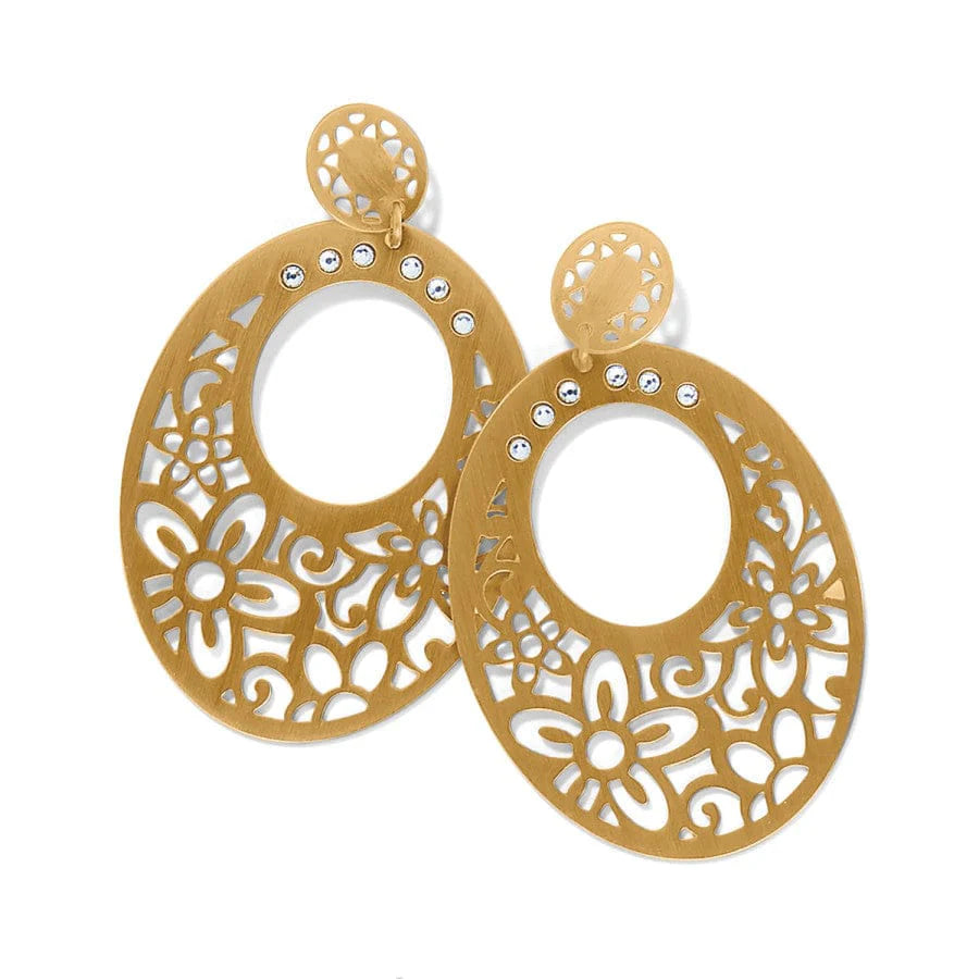 Gold Posh Garden Post Drop Earrings