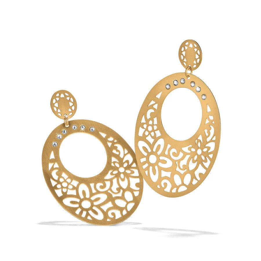 Gold Posh Garden Post Drop Earrings