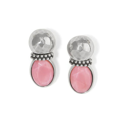 Venus Post Drop Earrings - Pink