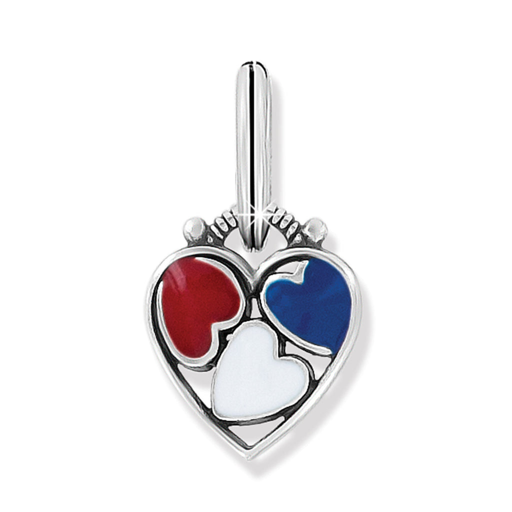 Patriotic Heart Charm