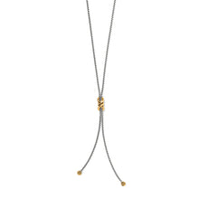 Load image into Gallery viewer, Interlok Twist Two Tone Lariat Necklace