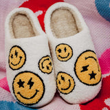 Star And Lighting Eyes Happy Faces Slippers