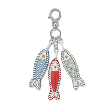 Load image into Gallery viewer, Sun &amp; Sea Fish Trio Handbag Fob