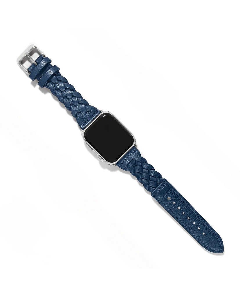 Sutton Braided Leather Watch Band - French Blue