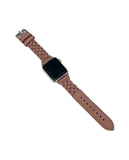 Sutton Braided Leather Watch Band - Pink Sands