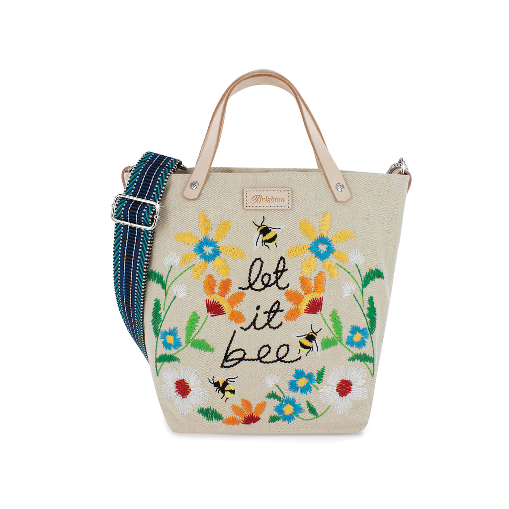 Let It Bee Embroidered Medium Messenger Bag