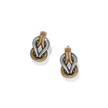 Load image into Gallery viewer, Interlok Harmony Two Tone Post Earrings