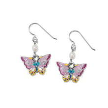 Load image into Gallery viewer, Kyoto In Bloom Butterfly French Wire Earrings