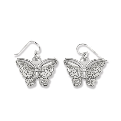 Kyoto In Bloom Saura Butterfly French Wire Earrings