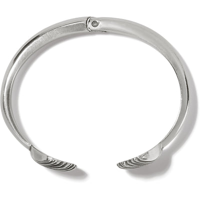 Silver Shells Hinged Bangle