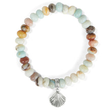 Load image into Gallery viewer, Silver Shells Bay Stretch Bracelet