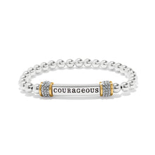 Load image into Gallery viewer, Meridian Courageous Two Tone Stretch Bracelet